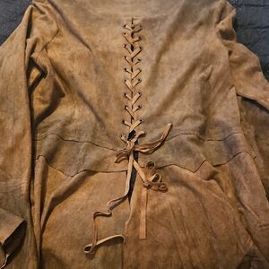 Vocal Brown Lace-Up Vest